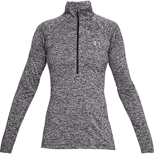 Under Armour Women's Tech Twist ½ Zip Long-Sleeve Pullover , Black (001)/Metallic Silver , XX-Large