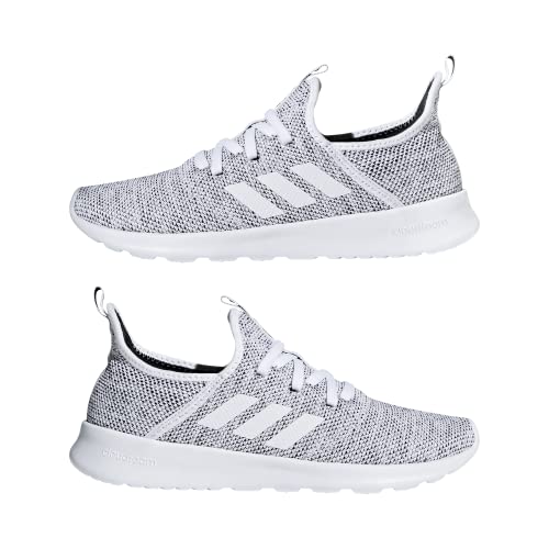 adidas Women's Cloud foam Pure Running Shoe, white/white/black, 9 Medium US