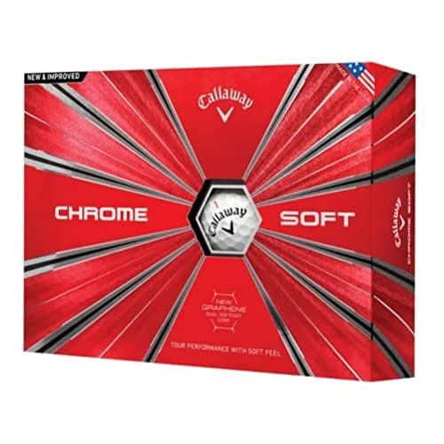 Callaway Golf Chrome Soft Golf Balls, (One Dozen), White (Prior Generation)