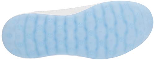 Skechers Women's Max Mojo Spikeless Golf Shoe, White/Gray/Blue, 8.0 M US