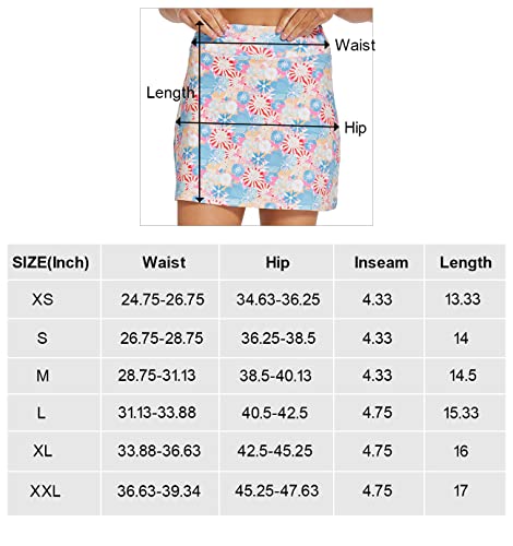 Cityoung Womens Athletic Pleated Golf Skirts with Pockets Tennis Skirt High Waisted with Shorts Running Workout Black M