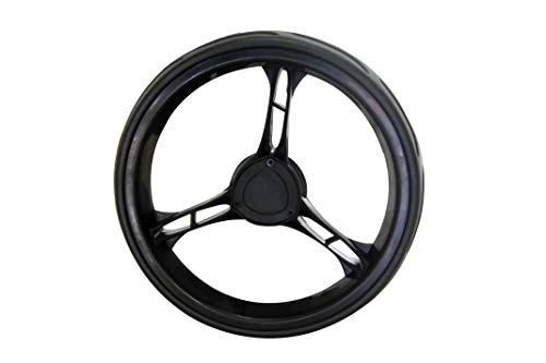Qwik-Fold 360 Swivel 3 Wheel Push Pull Golf CART - 360* Rotating Front Wheel - ONE Second to Open & Close! (Charcoal/Black)