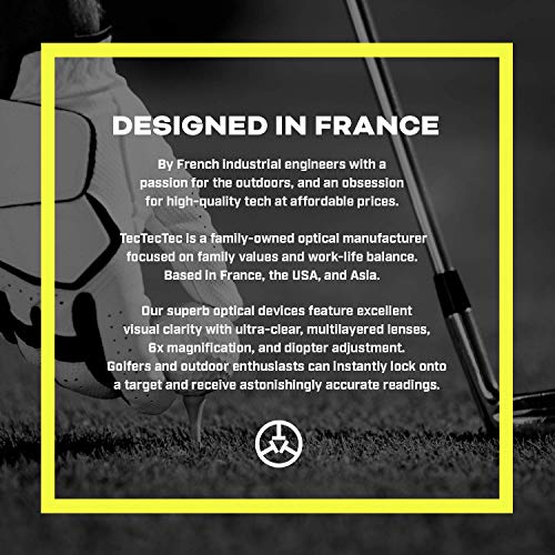 TecTecTec VPRO500 Golf Rangefinder with High-Precision, Laser Range Finder Binoculars with Pinsensor and Battery, Golf Accessories for Golfing and Hunting - Black