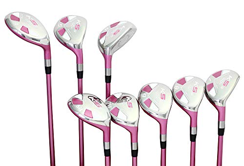 Majek Pink Senior Ladies Golf Hybrids Irons Set