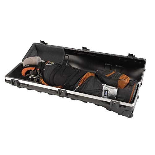 SKB Cases ATA Deluxe Standard Hard Plastic 48 Inch Long Interior Golf Bag Storage Traveling Case with Wheels and Reliable Secure Latches