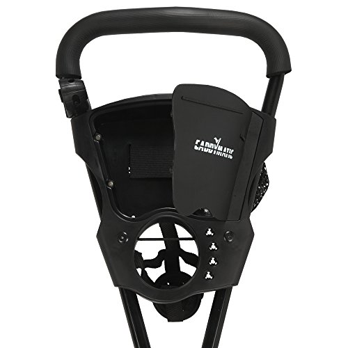 Caddymatic Continental 3 Wheel Folding Golf Club Push/Pull Cart Black/Red