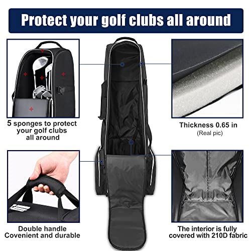 Partage Golf Travel Bag with Wheels - Black