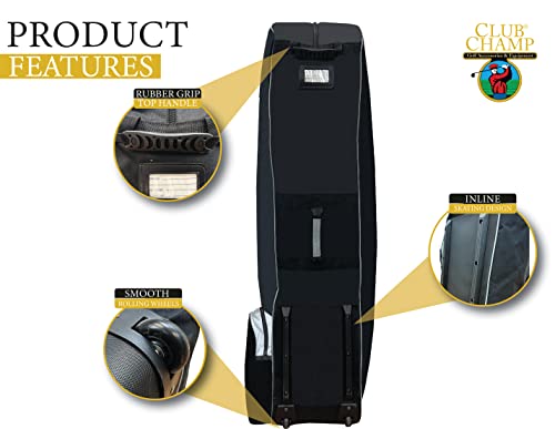 Club Champ Golf Bag Travel Cover(Black)
