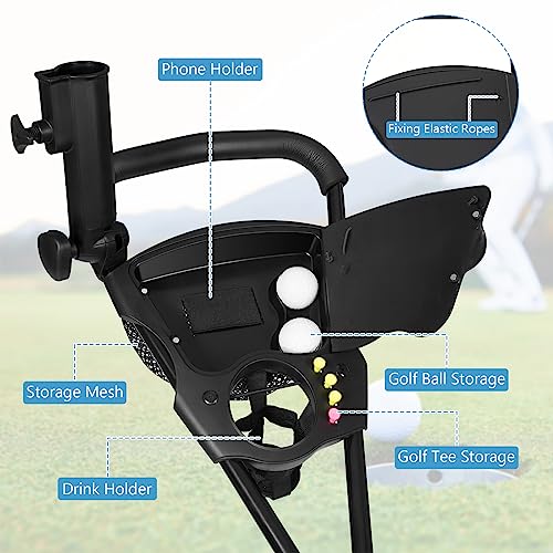 Tangkula 3 Wheel Golf Push Cart