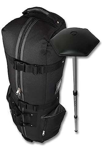 CaddyDaddy Constrictor Golf Bag Travel Cover with North Pole - Black/Grey