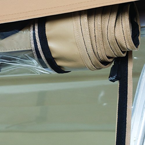 Classic Accessories Fairway Travel 4-Sided 2-Person Golf Cart Enclosure, Tan