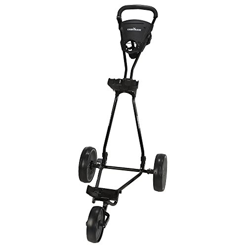 Caddymatic Golf Continental 3 Wheel Folding Golf Push/Pull Cart Black