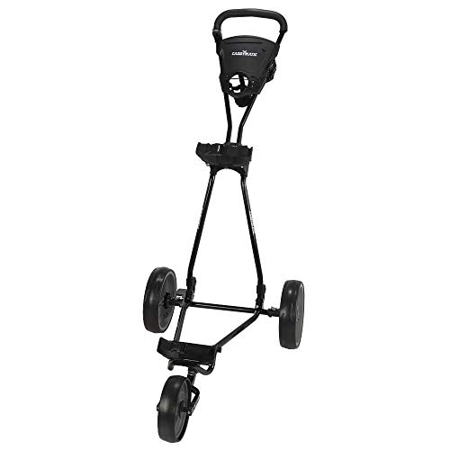 Caddymatic Golf Continental 3 Wheel Folding Golf Push/Pull Cart Black