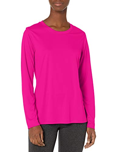 Hanes womens Sport Cool Dri Performance Long Sleeve T-shirt Shirt, Fresh Berry, Medium US
