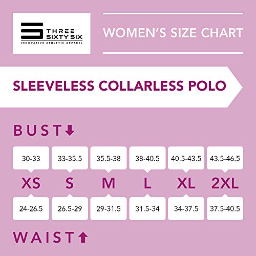 Women’s Sleeveless Collarless Golf Polo Shirt - Dry Fit, Breathable, Compression Golf Tops Aqua Blue