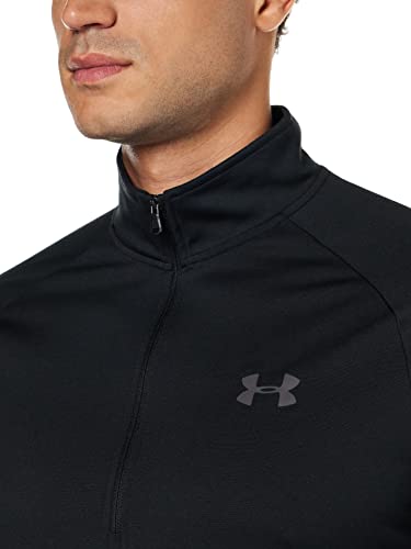 Under Armour Men's Tech 2.0 1/2 Zip-Up Long Sleeve T-Shirt , Black (001)/Charcoal , X-Large