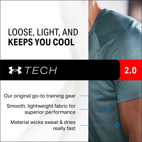 Under Armour Men's Tech 2.0 1/2 Zip-Up Long Sleeve T-Shirt , Black (001)/Charcoal , X-Large