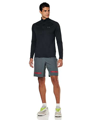 Under Armour Men's Tech 2.0 1/2 Zip-Up Long Sleeve T-Shirt , Black (001)/Charcoal , X-Large