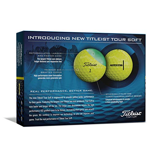 Titleist Tour Soft Golf Balls, Yellow, (One Dozen)