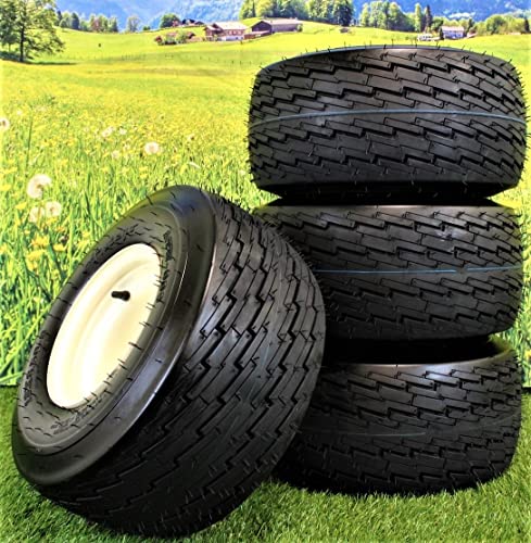 18x8.50-8 with 8x7 Beige/Tan Wheel Assembly for Golf Cart and Lawn Mower (Set of 4)™
