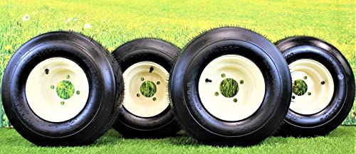 18x8.50-8 with 8x7 Beige/Tan Wheel Assembly for Golf Cart and Lawn Mower (Set of 4)™