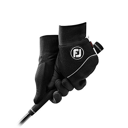 FootJoy Women's WinterSof Golf Gloves, Pair, Black Medium/Large, Pair
