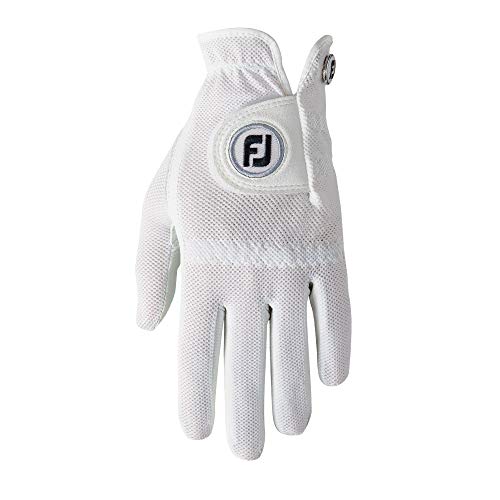FootJoy Women's StaCooler Golf Glove, Pearl Medium, Worn on Left Hand