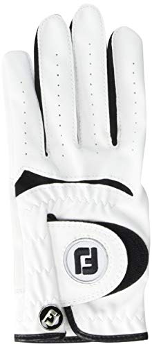 FootJoy Junior Golf Glove, White Medium/Large, Worn on Left Hand