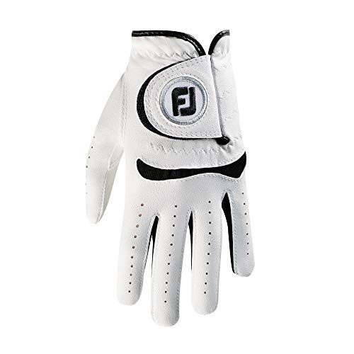 FootJoy Junior Golf Glove, White Medium/Large, Worn on Left Hand