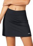 BALEAF Women's Tennis Skirts Golf Skorts Lightweight Athletic Skirts with Shorts Pockets Running Workout Sports Black Size S