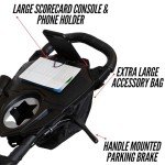 BagBoy Nitron Golf Push Cart, Silver/Black
