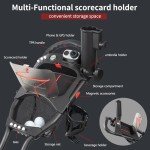 caddytek 3 Wheel Golf Push Cart - Deluxe Quad-Fold Compact Push & Pull Folding Caddy Trolley - Caddylite 15.3 V2,Black