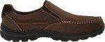 Skechers Men's Braver-Rayland Slip-On Loafer, Dark Brown Leather, 10 2E US