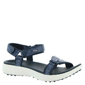 Skechers Women's 600 Spikeless Golf Sandal Shoe, Navy/White, 8 M US