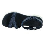 Skechers Women's 600 Spikeless Golf Sandal Shoe, Navy/White, 8 M US