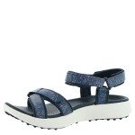 Skechers Women's 600 Spikeless Golf Sandal Shoe, Navy/White, 8 M US