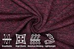 LE VONFORT Long Sleeve Dry Fit Golf Polo Shirts for Men Athletic Collared T Shirt Wine X-Large
