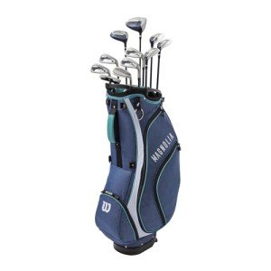 Wilson Magnolia Package Golf Set with Cart Bag - Right Hand, Petite, Ladies, Navy