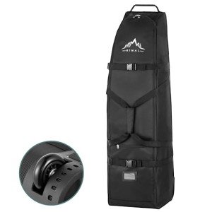 Himal Outdoors Soft-Sided Golf Travel Bag with Wheels - Heavy Duty 600D Polyester Oxford Wear-Resistant, Excellent Zipper Universal Size
