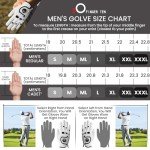 FINGER TEN Men’s Golf Glove Left Hand Right with Ball Marker Value 2 Pack, Weathersof Grip Soft Comfortable, Fit Size Small Medium ML Large XL (X-Large, Worn on Left Hand)