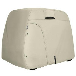 Explore Land 600D Waterproof Golf Cart Cover Fits for Most Brand 4 Passengers Golf Cart (Light Tan)