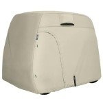Explore Land 600D Waterproof Golf Cart Cover Fits for Most Brand 4 Passengers Golf Cart (Light Tan)