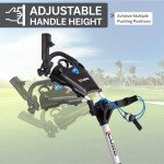 Cube CART 3 Wheel Push Pull Golf CART - Two Step Open/Close - Smallest Folding Lightweight Golf CART in The World - Choose Color! (White/Blue)