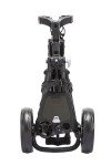 Qwik-Fold 360 Swivel 3 Wheel Push Pull Golf CART - 360* Rotating Front Wheel - ONE Second to Open & Close! (Charcoal/Black)