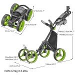 Caddytek Explorer V8 4 Wheel Golf Push Cart