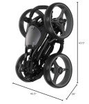 Caddymatic Golf Quad 4-Wheel Folding Golf Pull/Push Cart Black