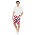 Royal & Awesome Men's Patterned Golf Shorts, Pars and Stripes, 34W