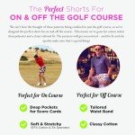 Royal & Awesome Men's Patterned Golf Shorts, Pars and Stripes, 34W