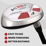Majek Senior Men’s Golf All Hybrid Complete Full Set, which Includes: #4, 5, 6, 7, 8, 9, PW +SW Senior Flex Right Handed New Utility “A” Flex Club