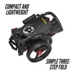 Bag Boy Golf Compact 3 Push Cart (Silver/Black, )